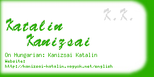 katalin kanizsai business card